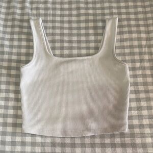 Wild Fable White Ribbed Tank Top